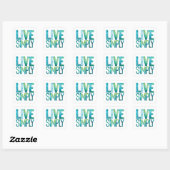 Sticker Carré Vivez Simplement (Feuille)