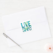 Sticker Carré Vivez Simplement (Enveloppe)