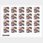 Sticker Carré Vivid aquarelle Chevron I (Feuille)