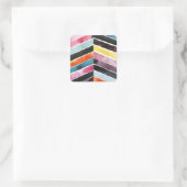 Sticker Carré Vivid aquarelle Chevron I (Sac)