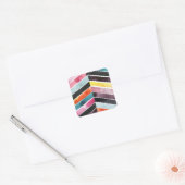 Sticker Carré Vivid aquarelle Chevron I (Enveloppe)