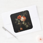 Sticker Carré Vivid Florals Dahlia Flowers  (Enveloppe)