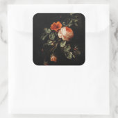 Sticker Carré Vivid Florals Dahlia Flowers  (Sac)