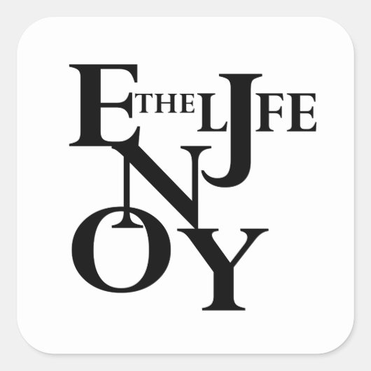 Sticker Carré Vivre (Devant)