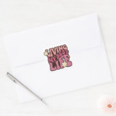 Sticker Carré Vivre ma meilleure vie (Enveloppe)