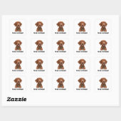 Sticker Carré Vizsla (Feuille)