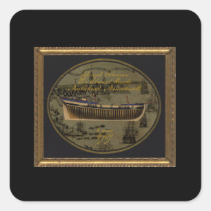 Sticker Carré Voilier colonial américain Sir Edward Hawke
