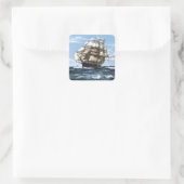 Sticker Carré Voiliers vintages (Sac)