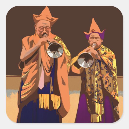 Sticker Carré Voir Inde ~ Darleeling (Devant)