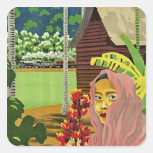 Sticker Carré Voir Malaya