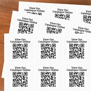 Sticker Carré Voir notre catalogue en ligne QR Code Design Grand