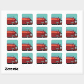 Sticker Carré Voiture classique ancienne (Feuille)