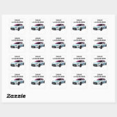 Sticker Carré Voiture électrique moderne (Feuille)