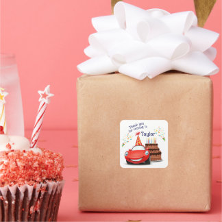 Sticker Carré Voitures de conception modifiables et imprimables