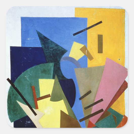 Sticker Carré Vol d'un avion, 1916 (Devant)