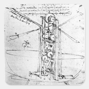 Sticker Carré Volant à ailes d'oiseau debout verticalement