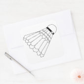 Sticker Carré Volant de badminton (Enveloppe)