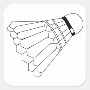 Sticker Carré Volant de badminton