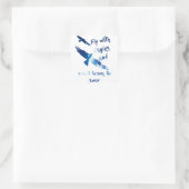 Sticker Carré Voler avec des aigles (Sac)