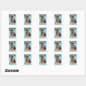 Sticker Carré Voleuse de chats (Feuille)