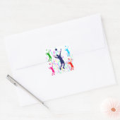 STICKER CARRÉ VOLLEYBALL (Enveloppe)