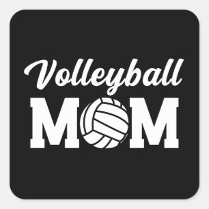 Sticker Carré Volleyball Maman Mignonne Maman Vie