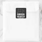 Sticker Carré Volontaire du ramadan personnalisé (Sac)