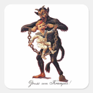 Sticker Carré Vom de Gruss (salutations de) Krampus