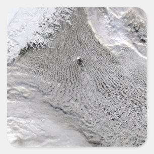 Sticker Carré Vortices nuageuses au large de l'île Jan Mayen