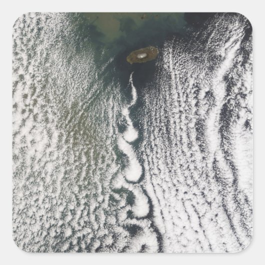 Sticker Carré Vortices nuageuses de Cheju Do, Corée du Sud (Devant)