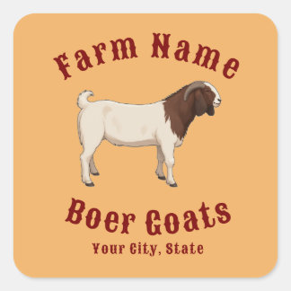 Sticker Carré Vos chèvres Boer de la ferme