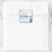 Sticker Carré Vos références font fleurir mon entreprise (Sac)