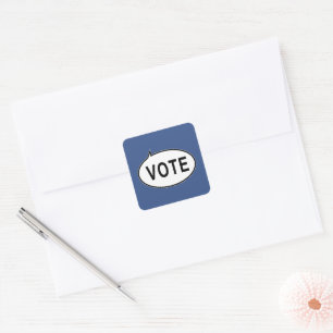 Sticker Carré VOTE - Bleu