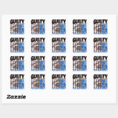 Sticker Carré Vote Blue Pas pour le Felon (Feuille)