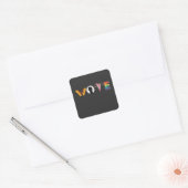Sticker Carré VOTE Books Uterus LGBT Support (Enveloppe)