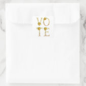 Sticker Carré Vote des tournesols or (Sac)