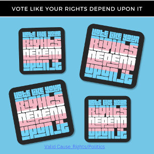 Sticker Carré Vote pour Trans Rights