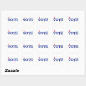 Sticker Carré Vote Rouge Blanc Bleu (Feuille)