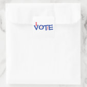 Sticker Carré Vote Rouge Blanc Bleu (Sac)