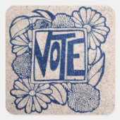 STICKER CARRÉ VOTE VINTAGE (Devant)