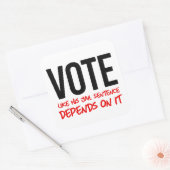 Sticker Carré Voter comme sa peine de prison en dépend (Enveloppe)