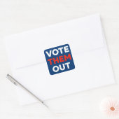 Sticker Carré Votez-les dehors audacieux rouge blanc marine bleu (Enveloppe)