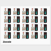 Sticker Carré Votez-moi pour Prom King (Aqua) (Feuille)