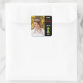 Sticker Carré Votez-moi pour Prom Queen (Vert) (Sac)