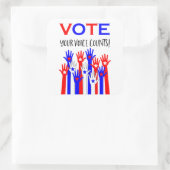 Sticker Carré Votez ! Ta voix compte ! (Sac)