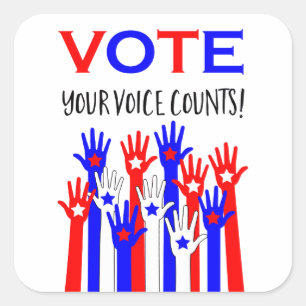 Sticker Carré Votez ! Ta voix compte !