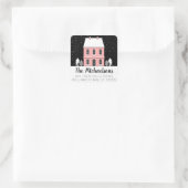 Sticker Carré Votre adresse | Accueil hiver (Sac)