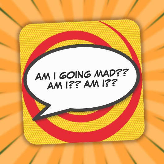 Sticker Carré Votre bulle de message vocal Fun Retro