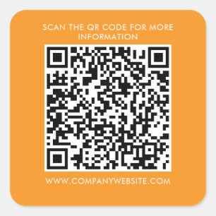 Sticker Carré Votre code QR de marketing promotionnel pour entre