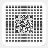 Sticker Carré Votre code QR Logo/Image Carrelé et modifiable (Devant)
